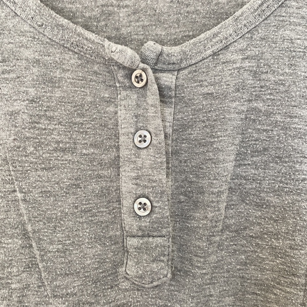 Brandy Melville Soft Jersey Knit Henley Long Sleeve - Picture 3 of 6